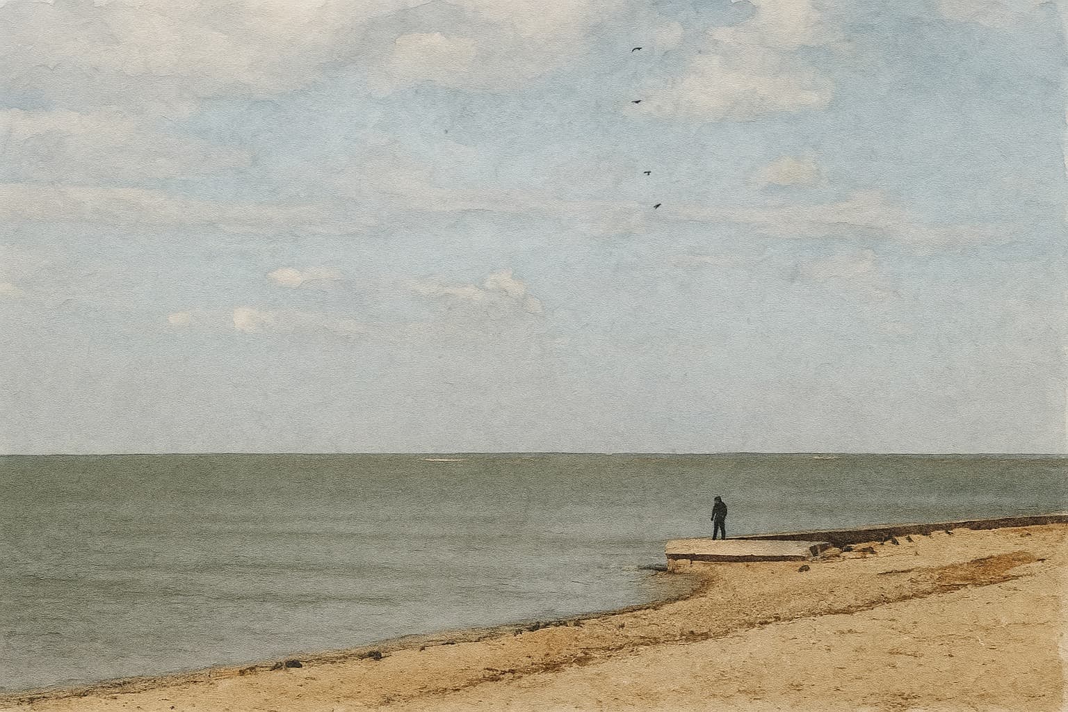 Приморско-Ахтарск. Дом культуры и берег Азовского моря